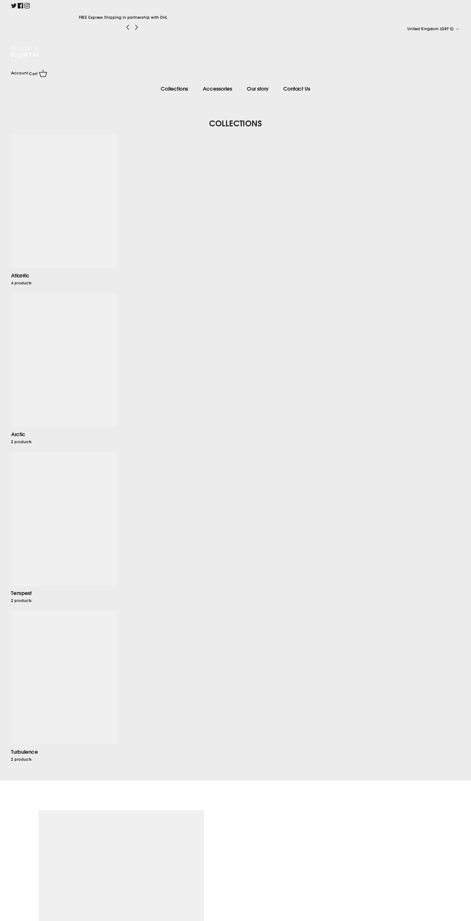 rotatenorth.com shopify website screenshot