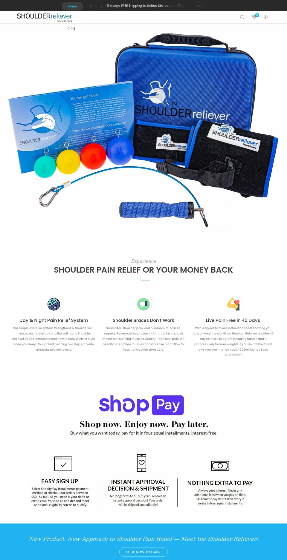 rotatoreliever.com shopify website screenshot