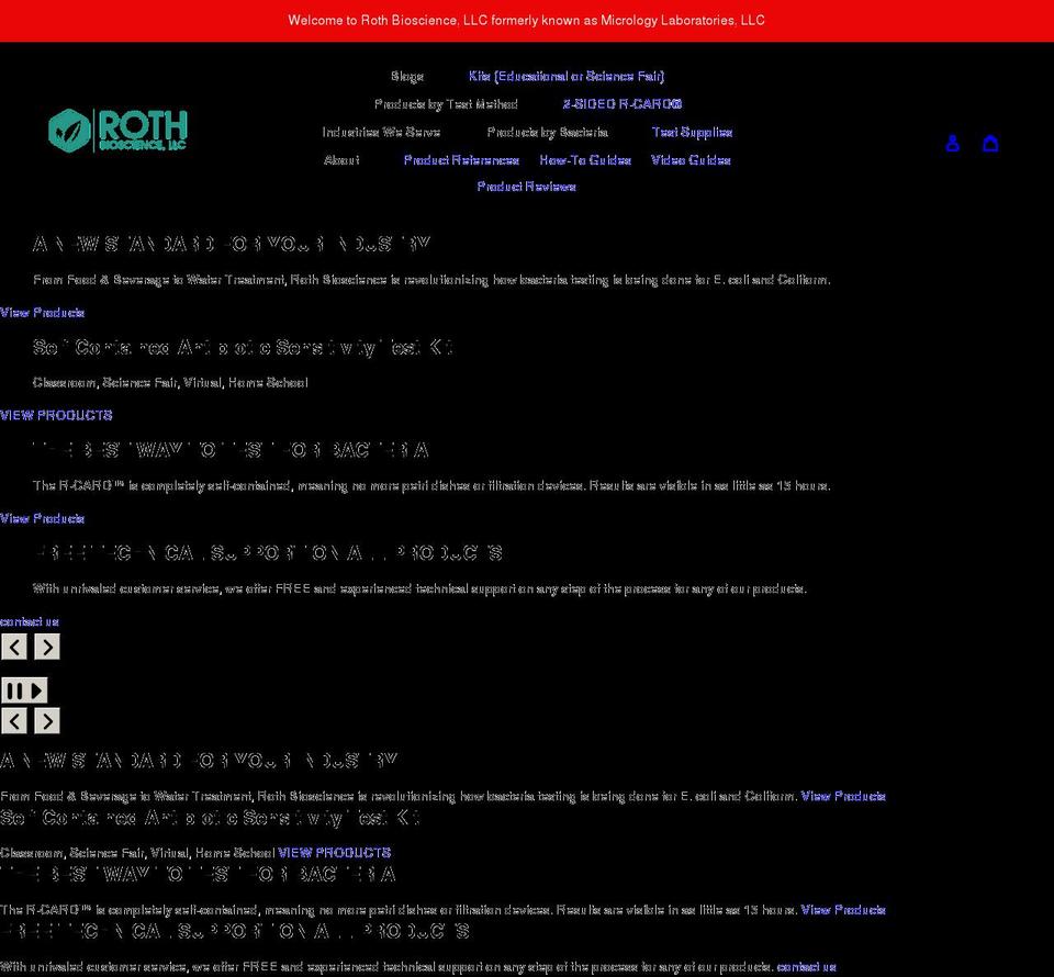 rothbioscience.com shopify website screenshot