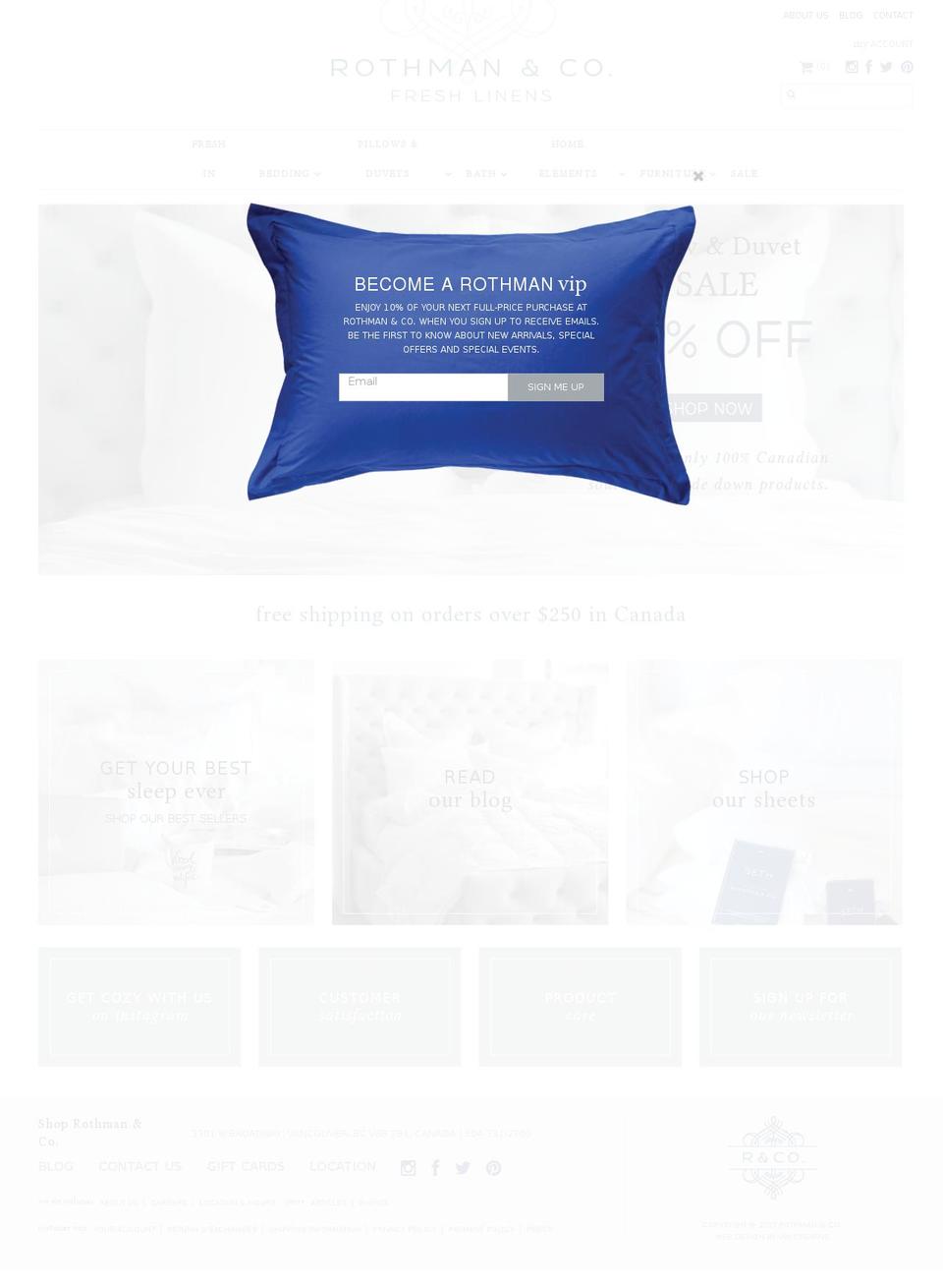 rothmanco.com shopify website screenshot