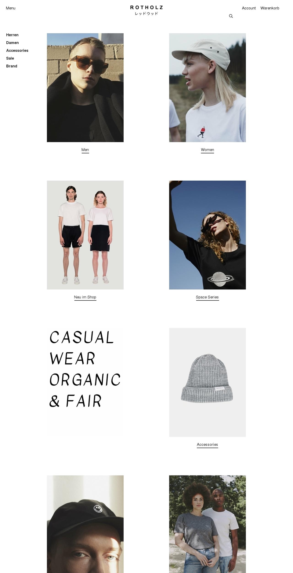 rotholz-clothing.de shopify website screenshot