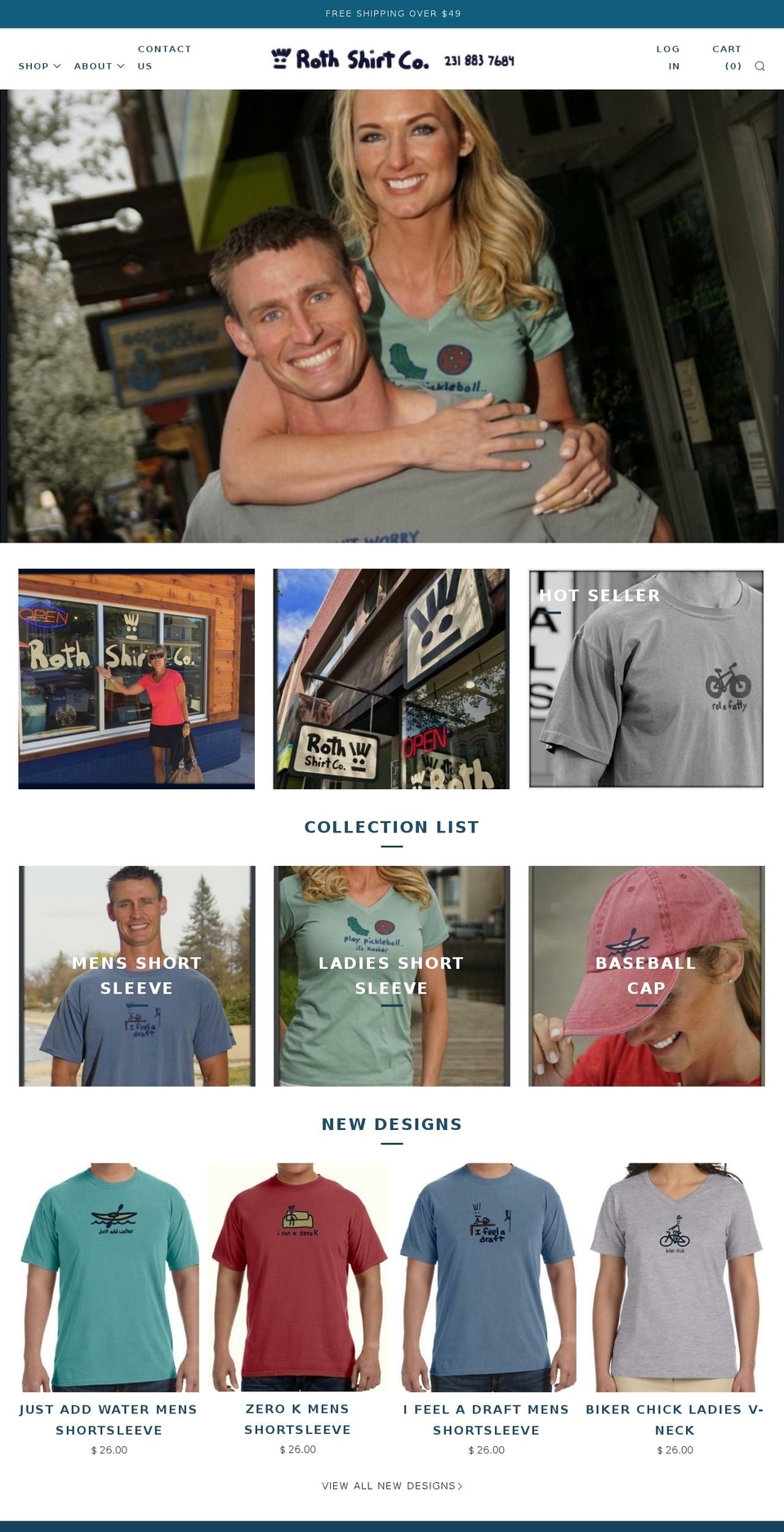 rothshirtco.net shopify website screenshot