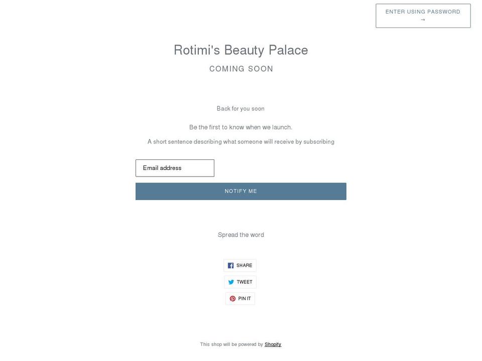 rotimis-beauty-palace.myshopify.com shopify website screenshot