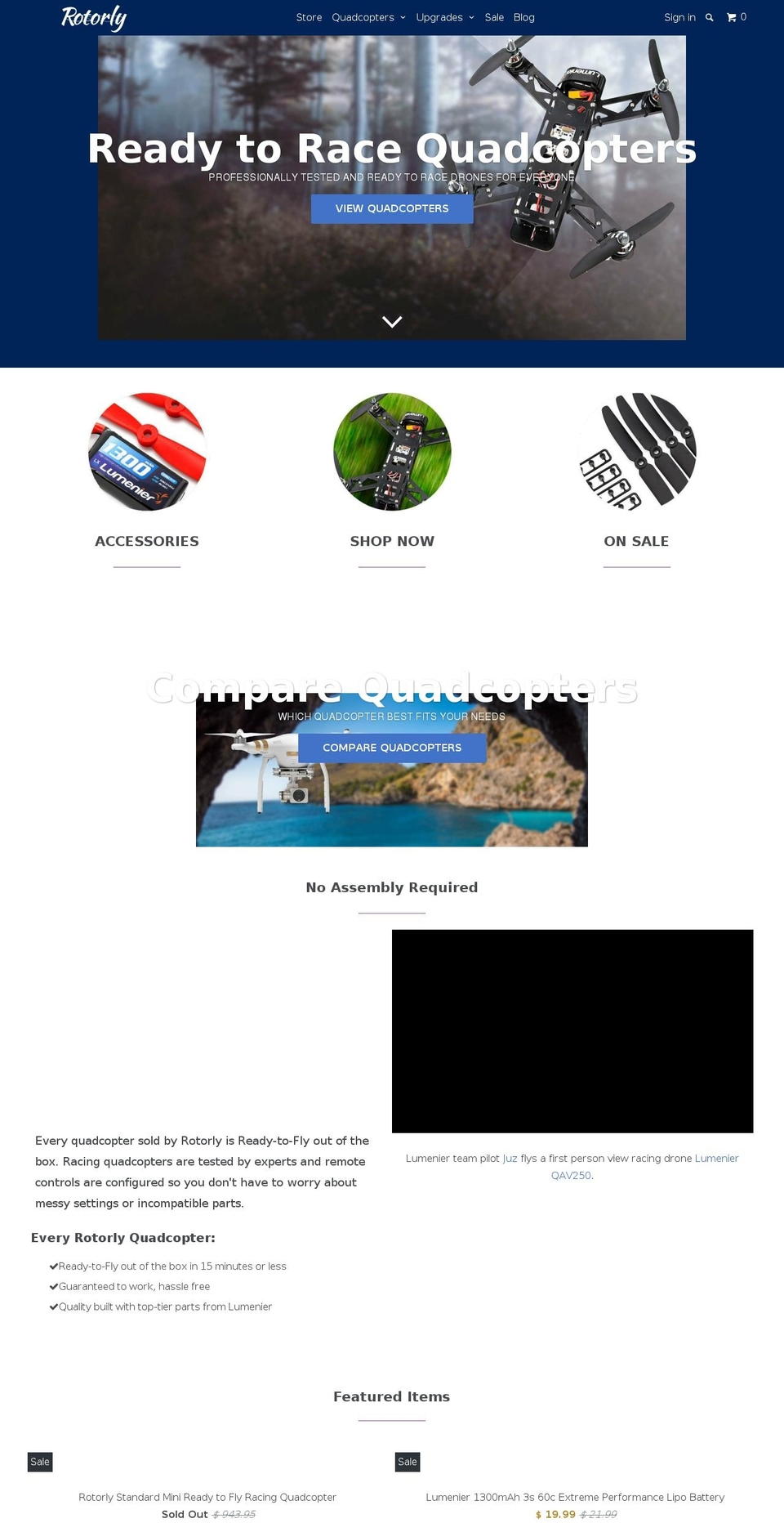 rotorly.com shopify website screenshot