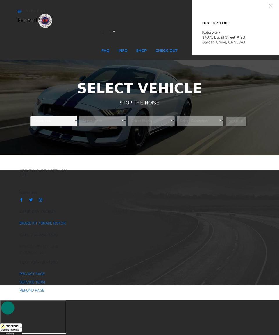 rotorwork.com shopify website screenshot
