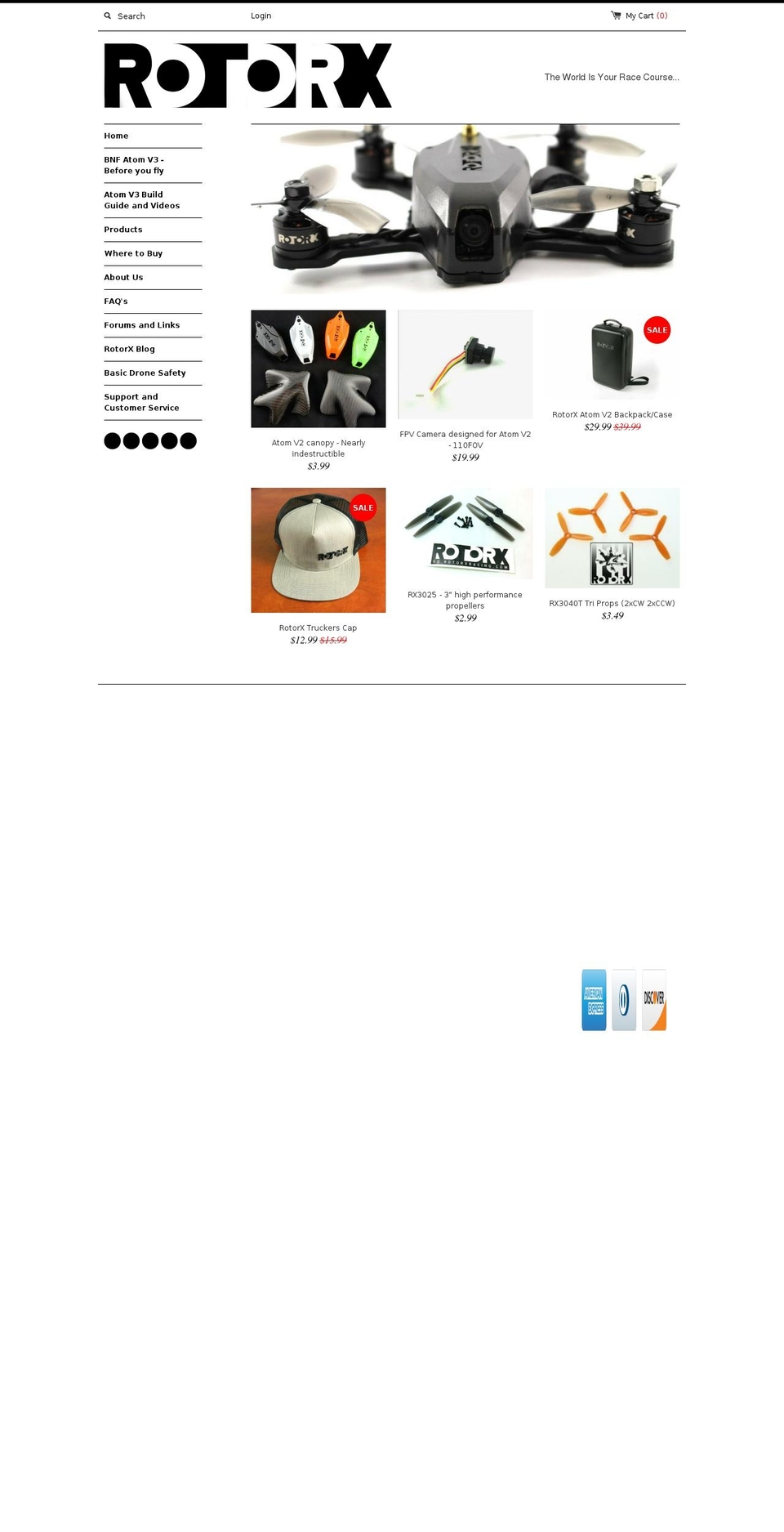 rotorxracing.com shopify website screenshot