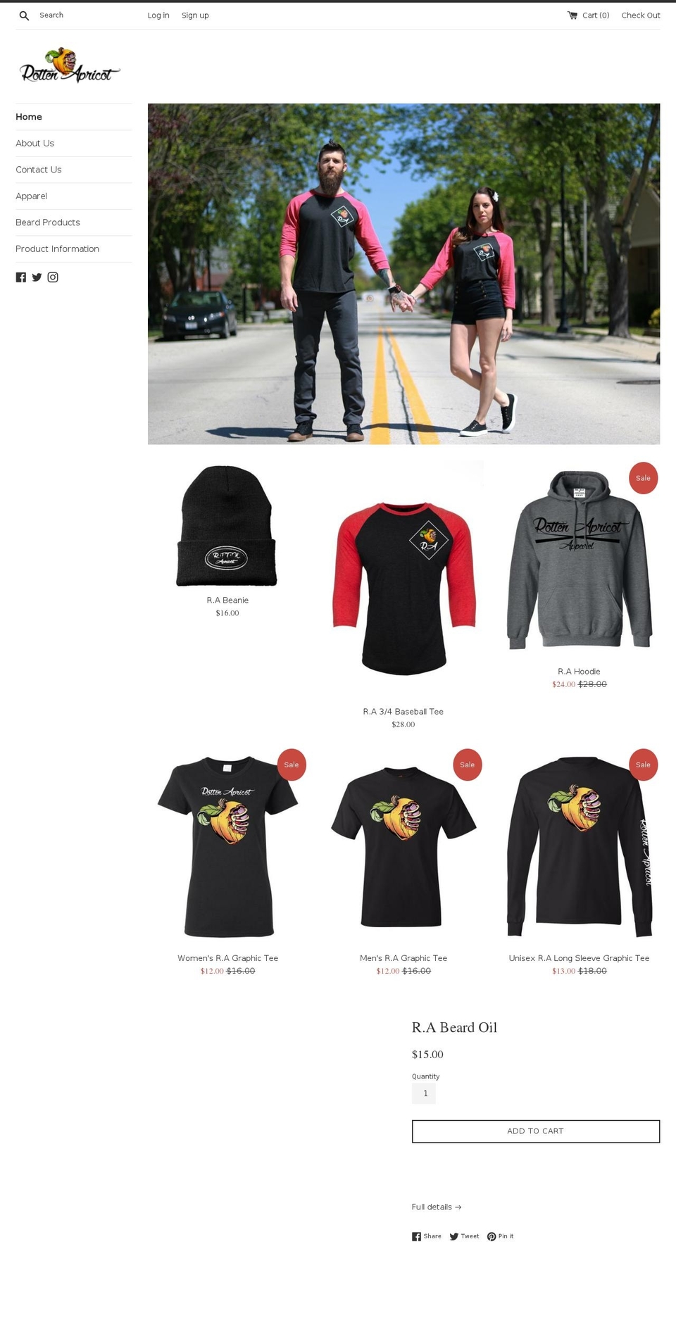rottenapricot.com — Shopify storefront screenshot