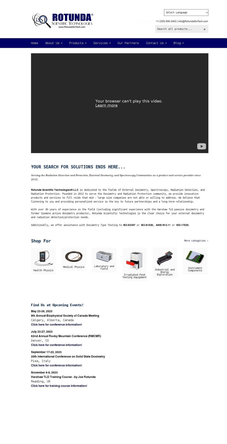 rotundascitech.com shopify website screenshot