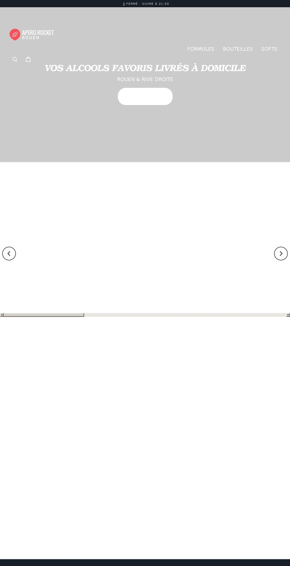 rouen.apero-rocket.com shopify website screenshot