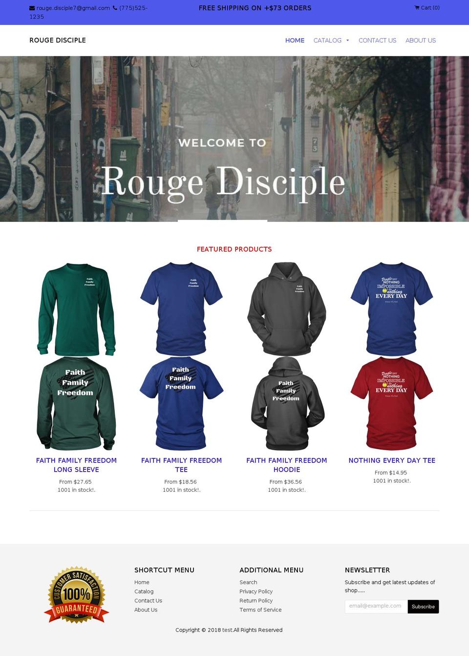 rougedisciple.com — Shopify storefront screenshot