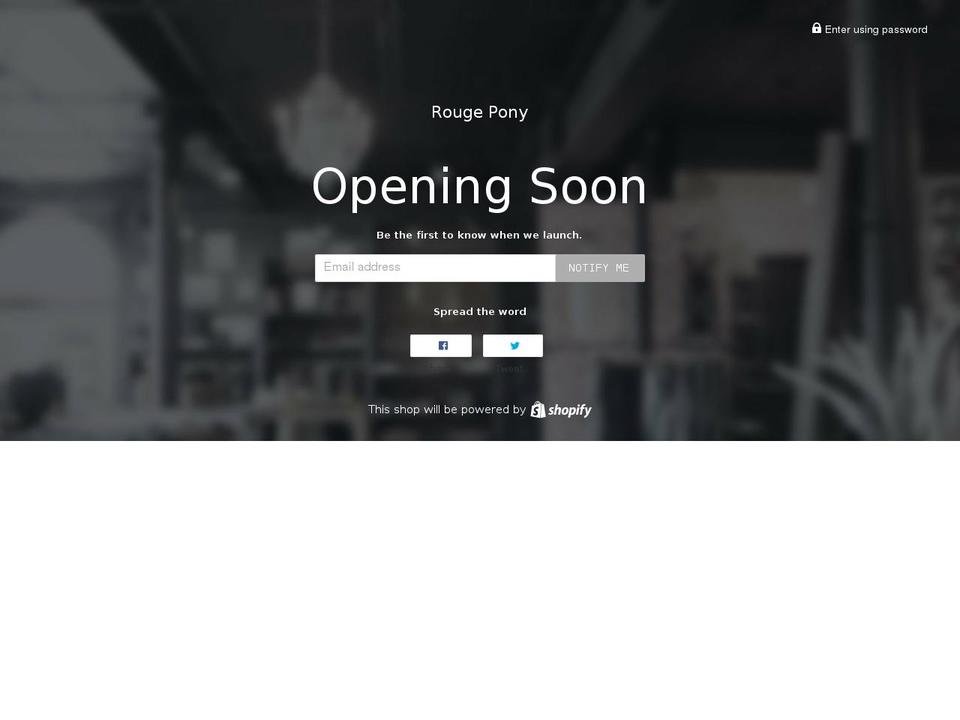 rougepony.com shopify website screenshot