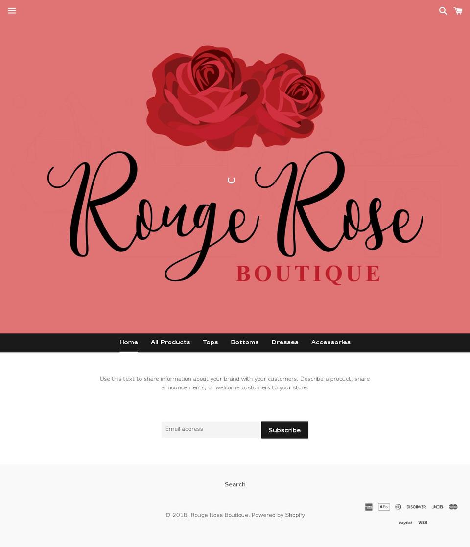 rougeroseboutique.com — Shopify storefront screenshot