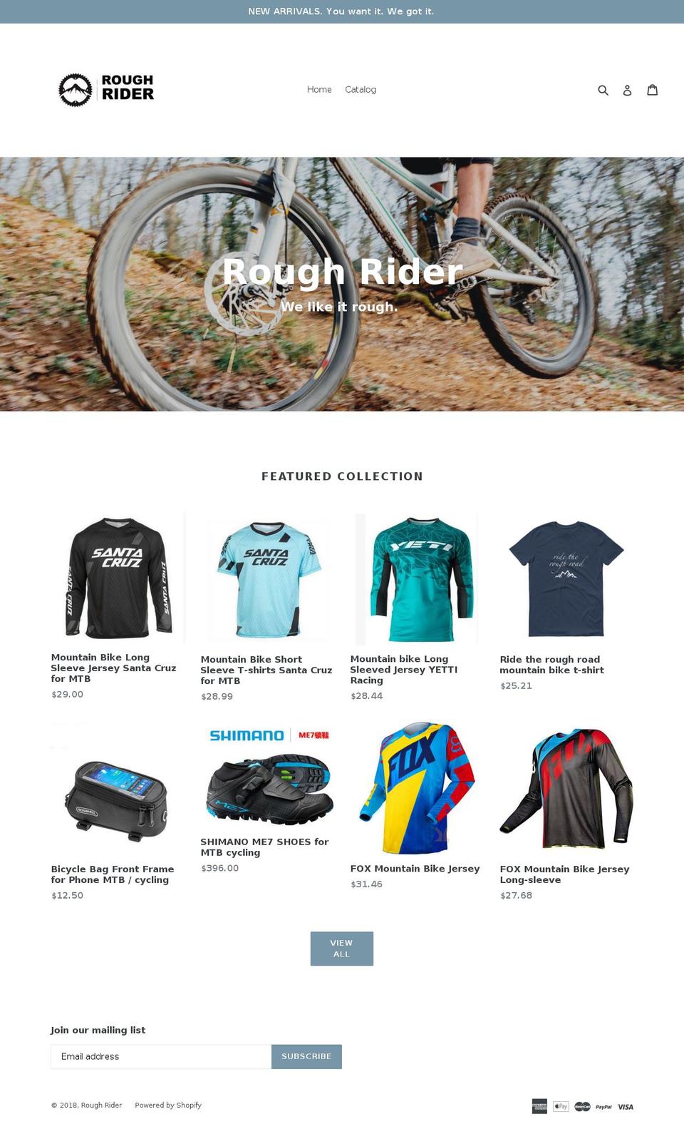 rough-rider.net shopify website screenshot