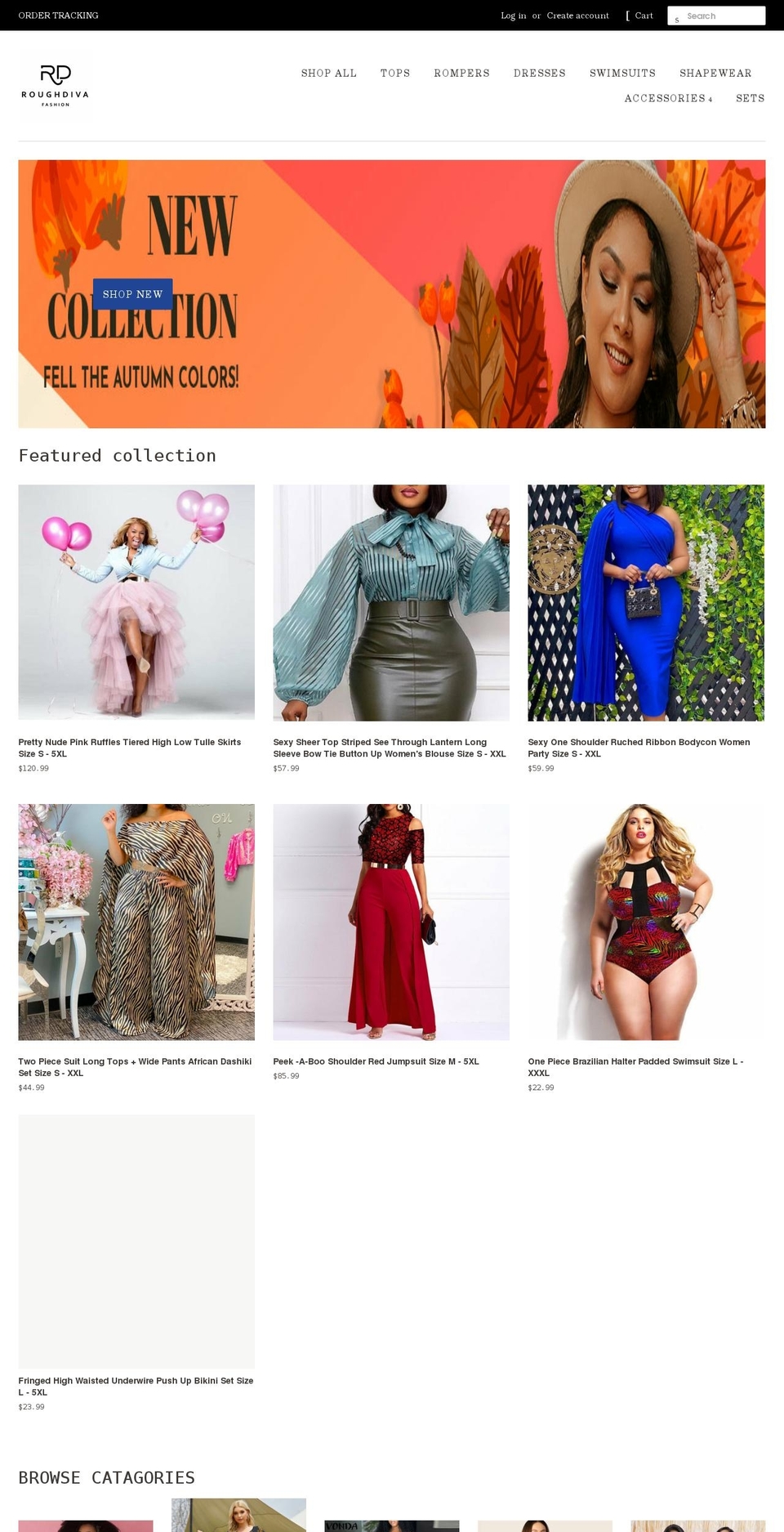 roughdiva.com shopify website screenshot