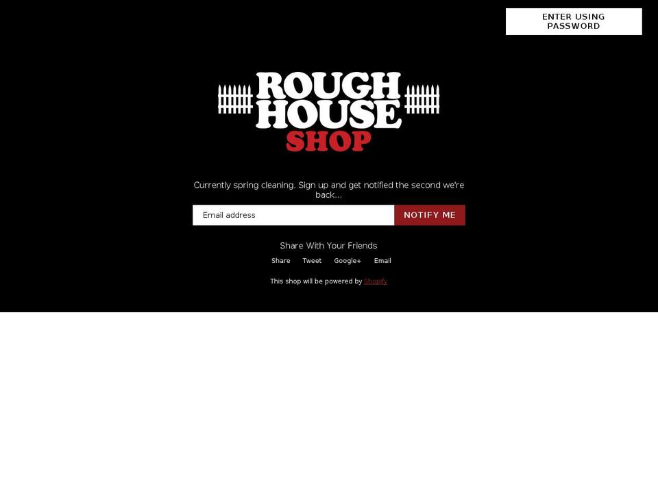 roughhouseshop.com shopify website screenshot