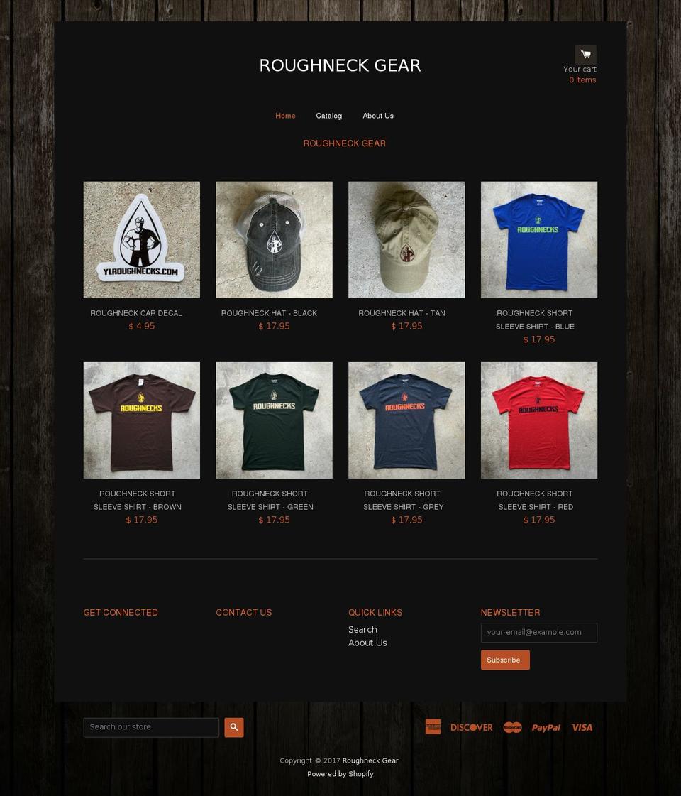 roughneckgear.com shopify website screenshot
