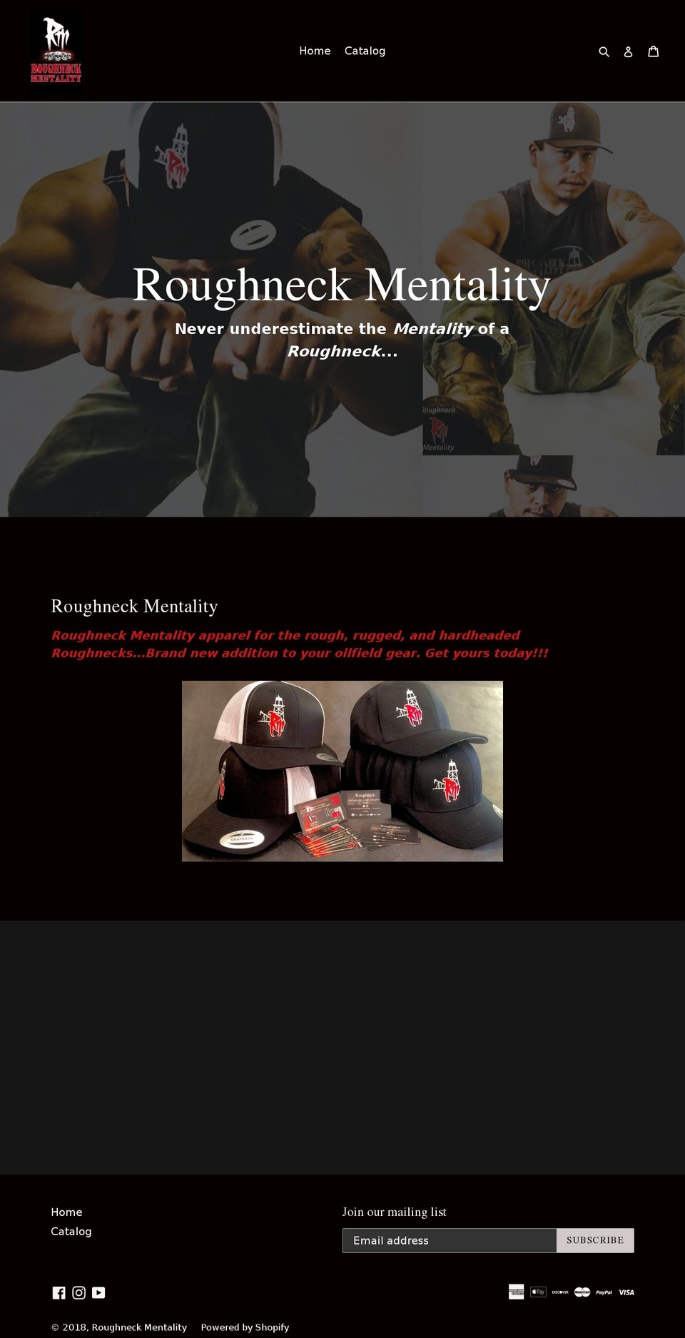 roughneckmentality.com — Shopify storefront screenshot