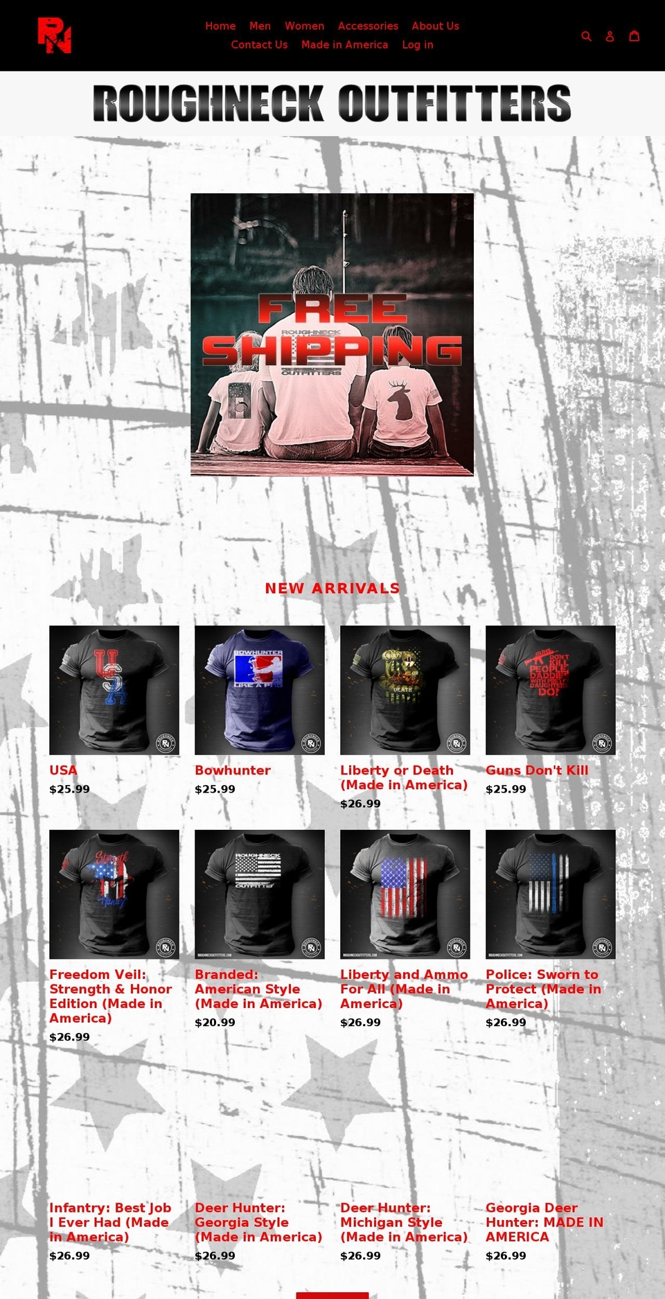 roughneckoutfitters.com — Shopify storefront screenshot