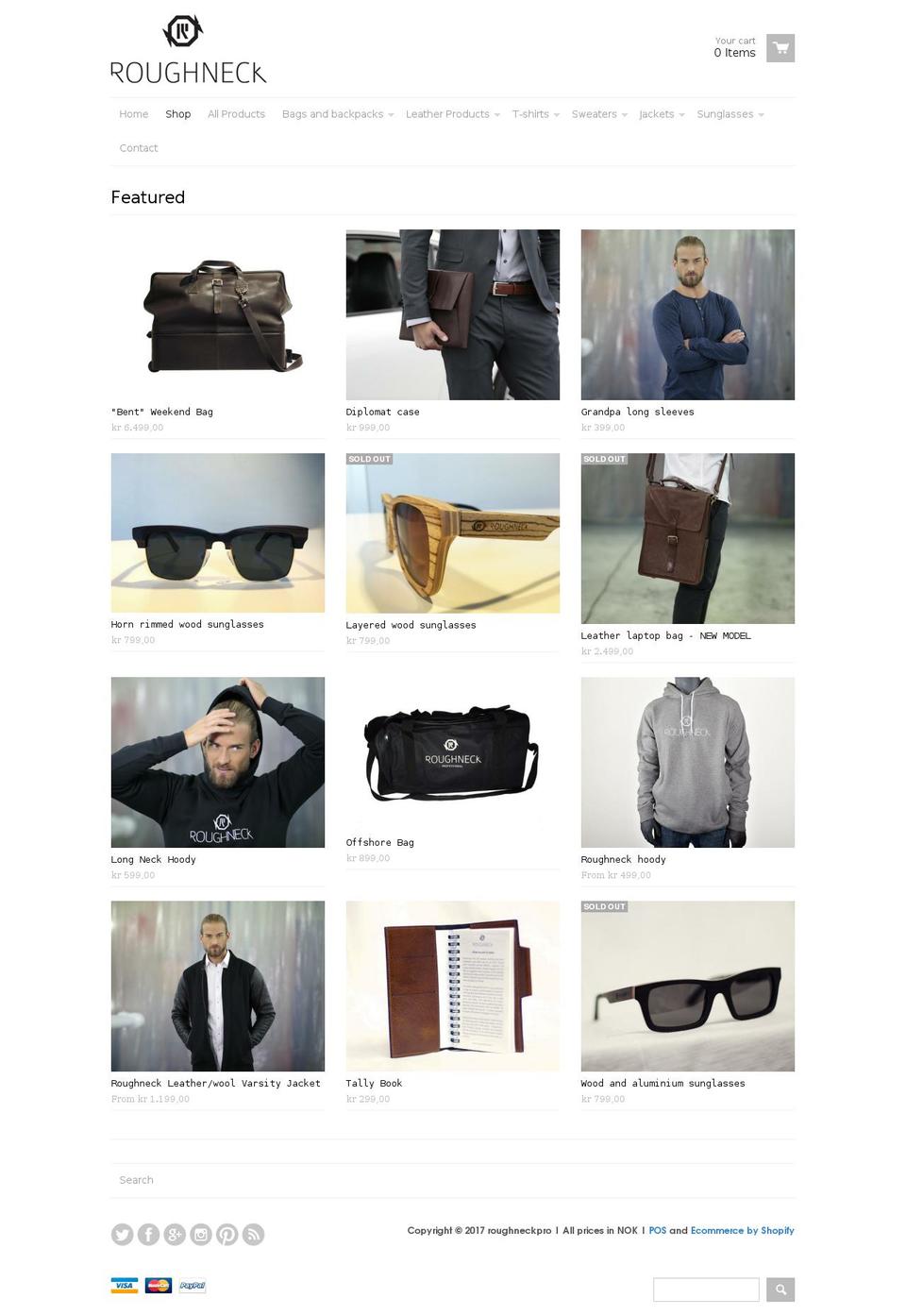 roughneckshop.com shopify website screenshot