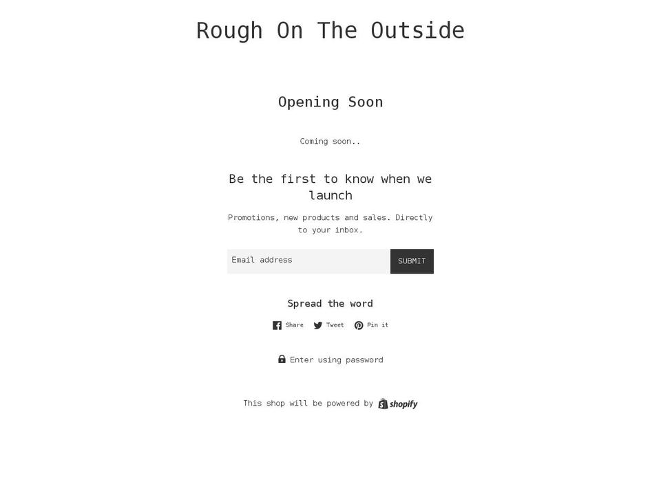 roughontheoutside.com shopify website screenshot