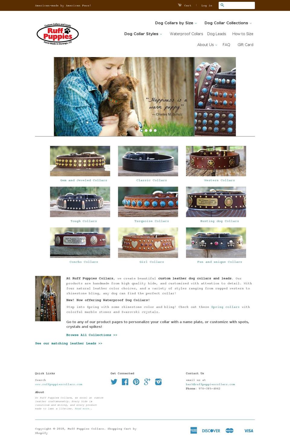 roughpuppiescollars.com — Shopify storefront screenshot