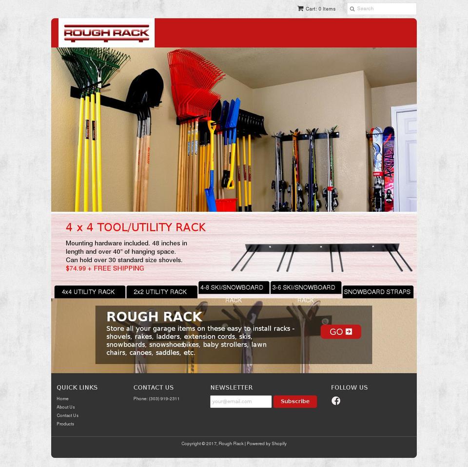 roughrack.com shopify website screenshot