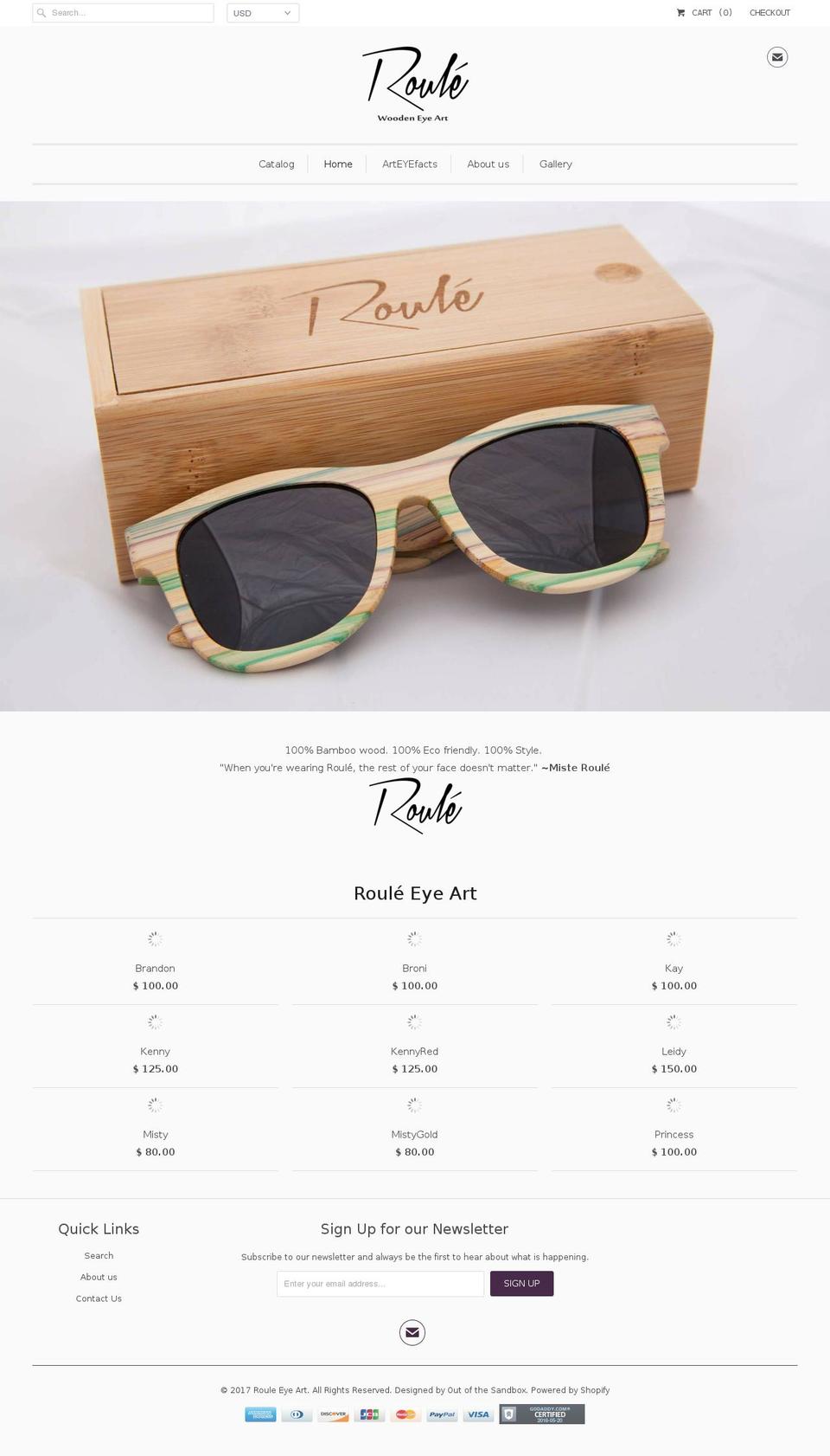 rouleeyeart.com shopify website screenshot