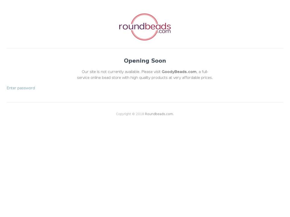 roundbeads.com shopify website screenshot