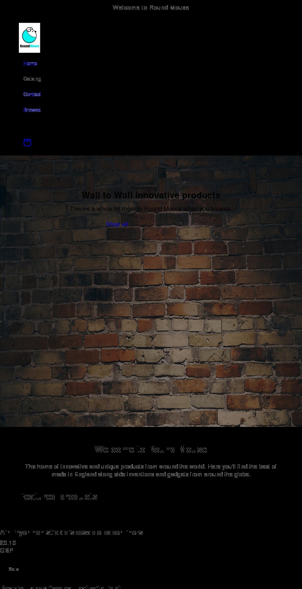 roundmouse.com shopify website screenshot