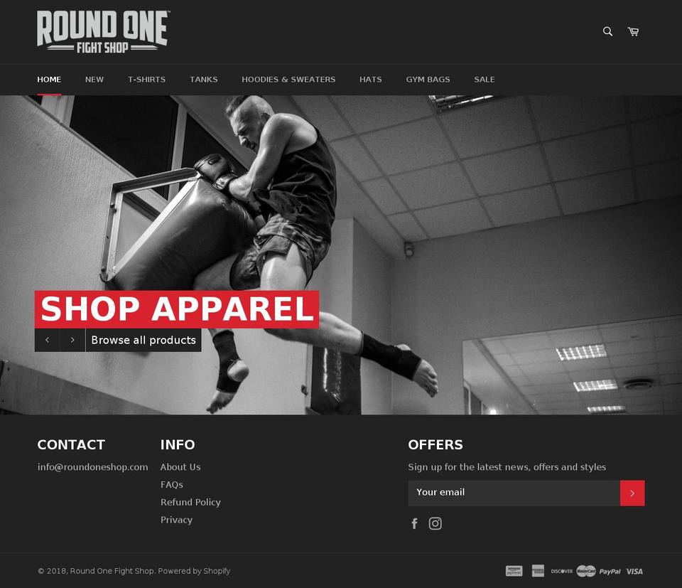roundoneshop.com — Shopify storefront screenshot