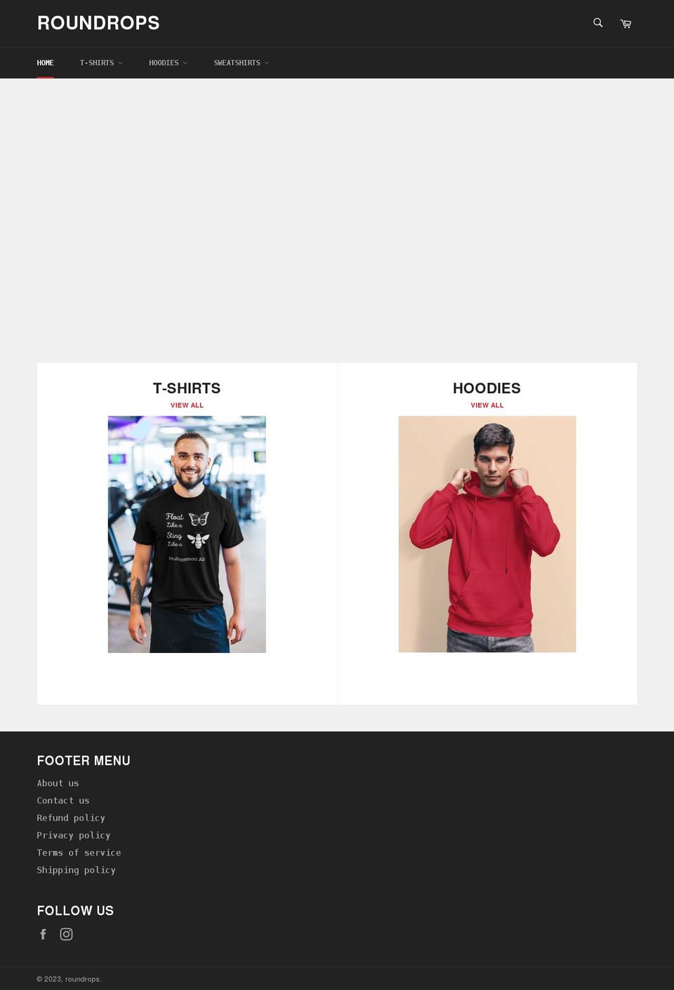 roundrops.com shopify website screenshot