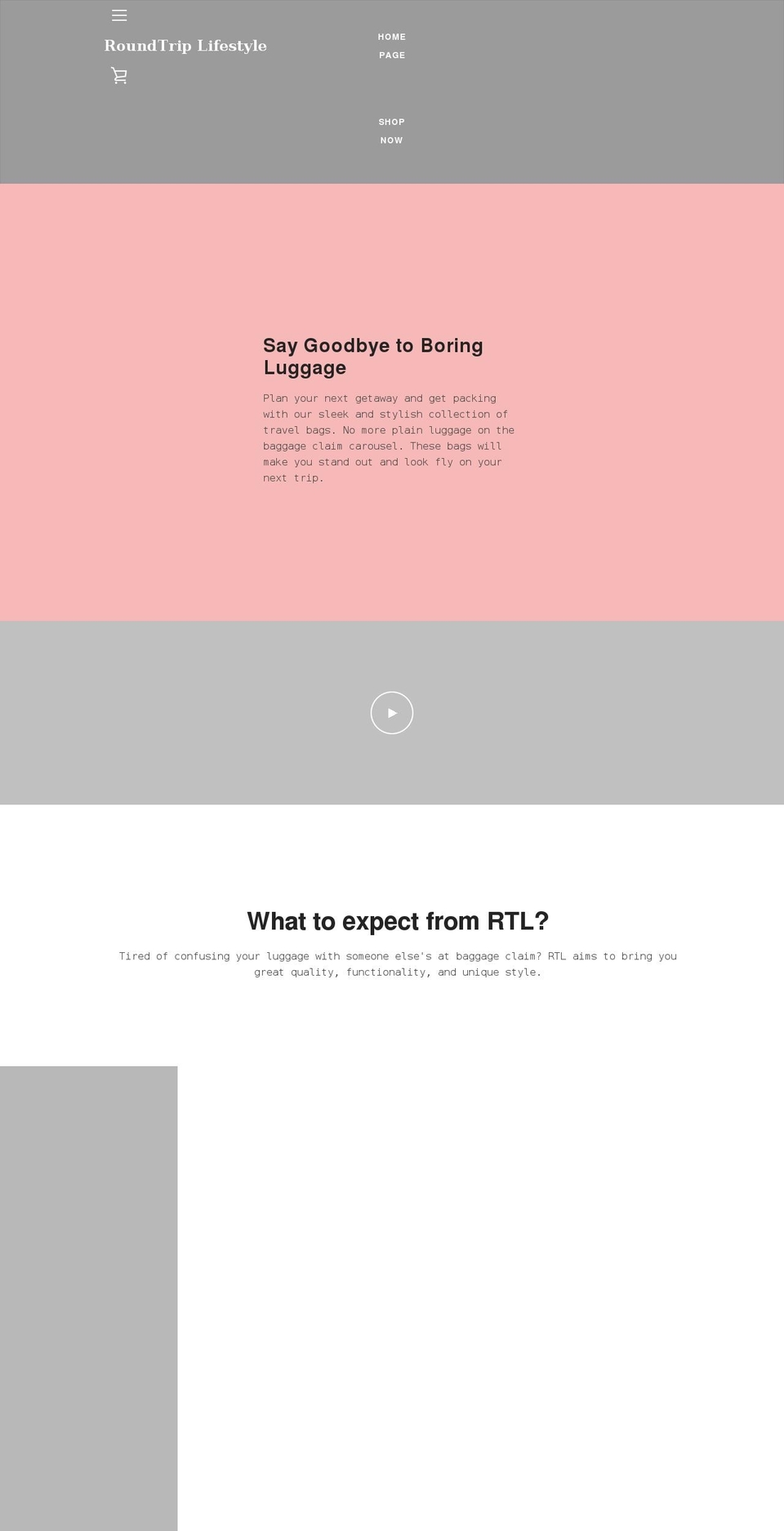 roundtriplifestyle.com shopify website screenshot