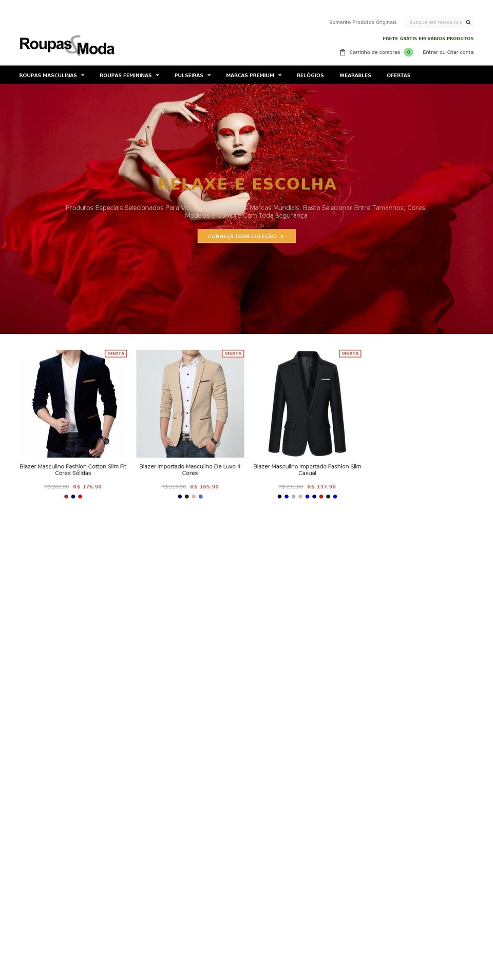 roupas-moda.myshopify.com shopify website screenshot