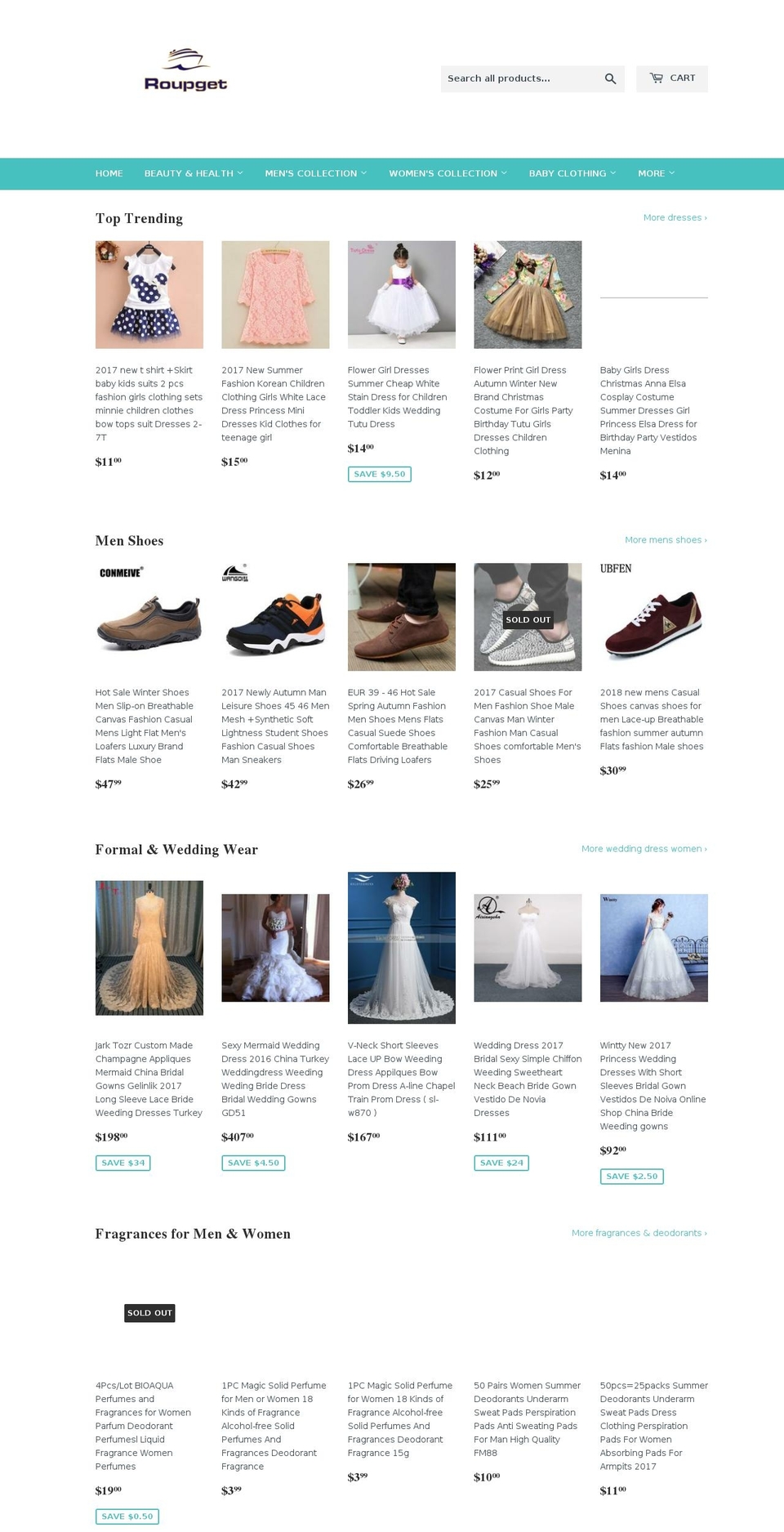 roupget.com — Shopify storefront screenshot
