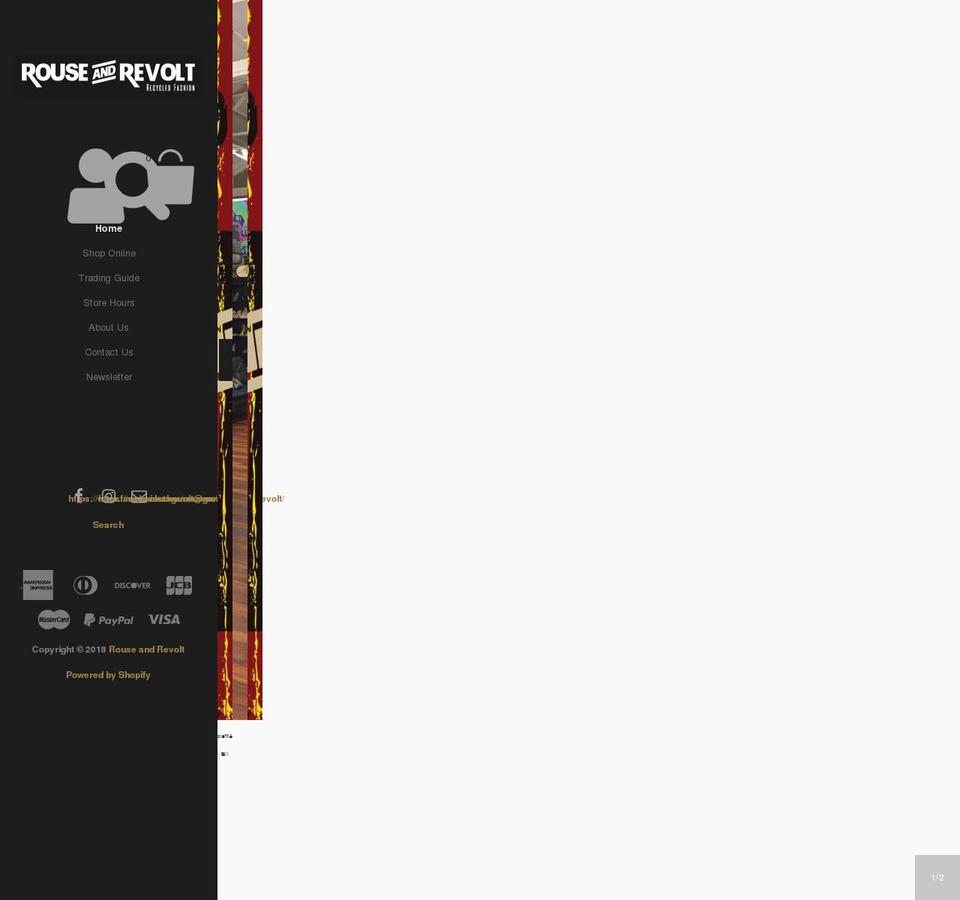rouseandrevolt.com — Shopify storefront screenshot