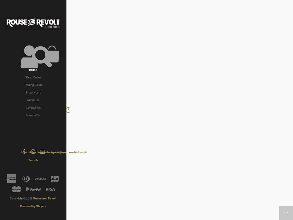 rouseandrevolt.net shopify website screenshot