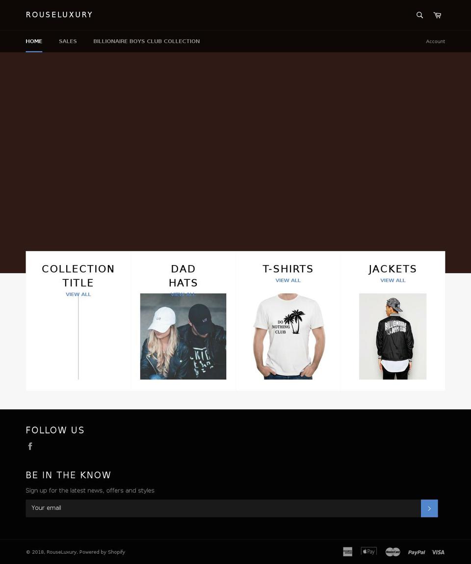 rouseluxury.com — Shopify storefront screenshot