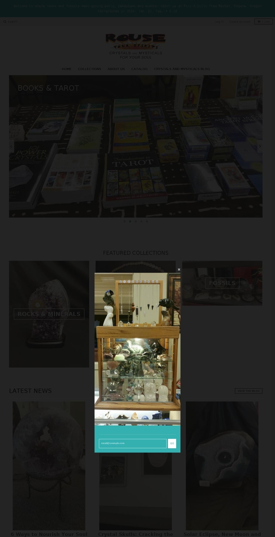 rouseyourspirits.com shopify website screenshot