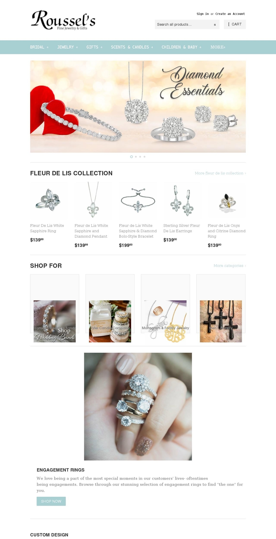roussels.com shopify website screenshot
