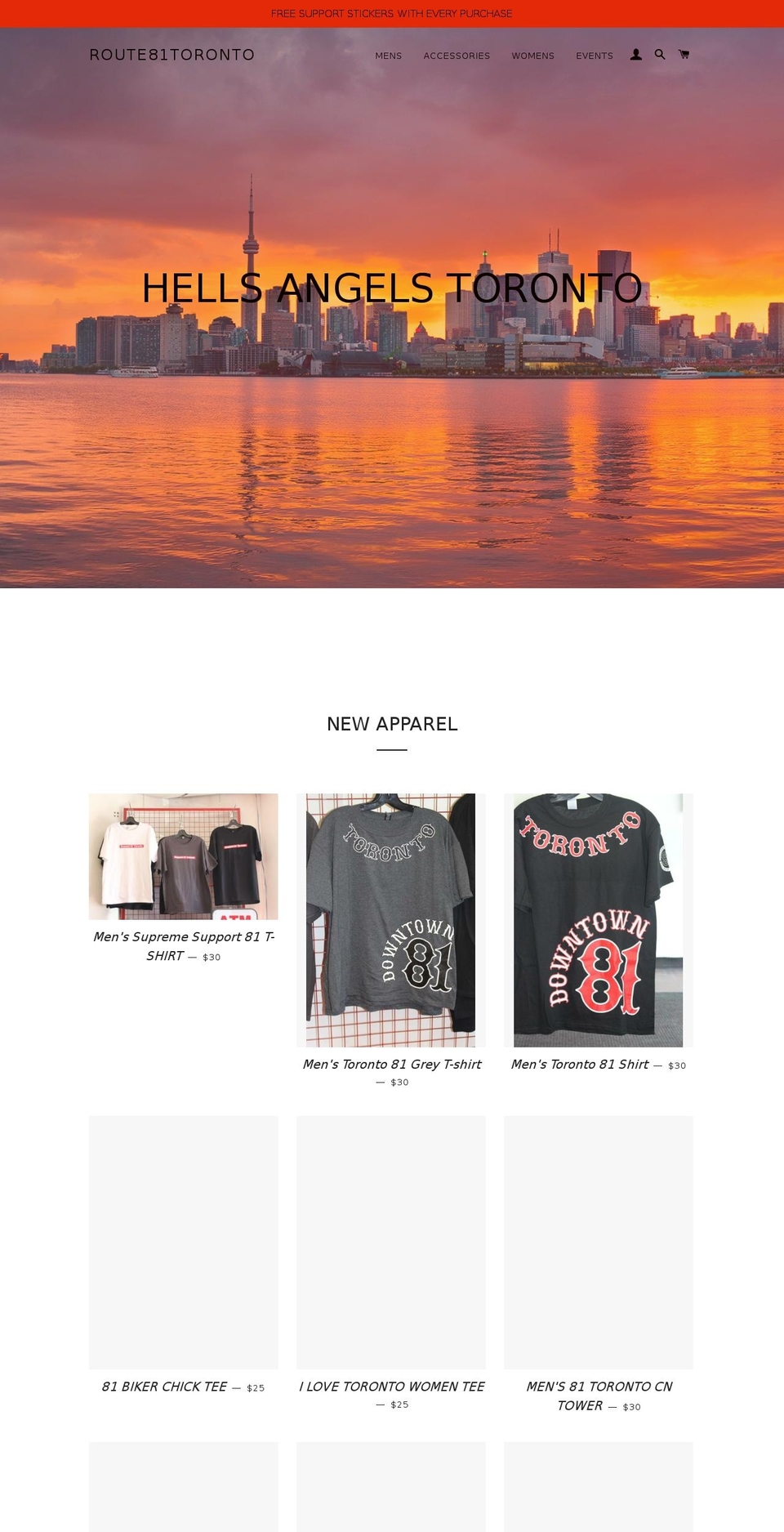 route81toronto.com — Shopify storefront screenshot