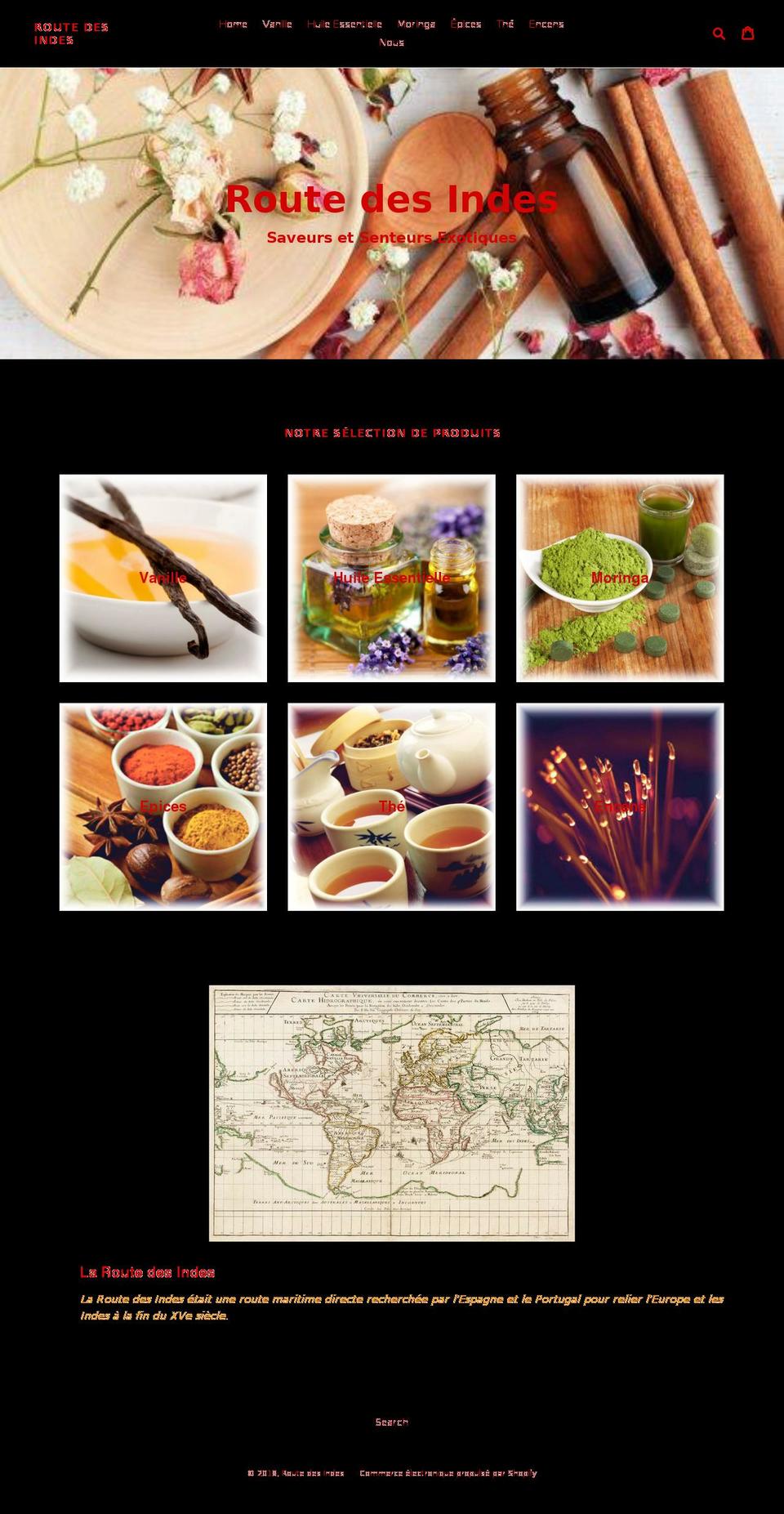 routedesindes.net shopify website screenshot