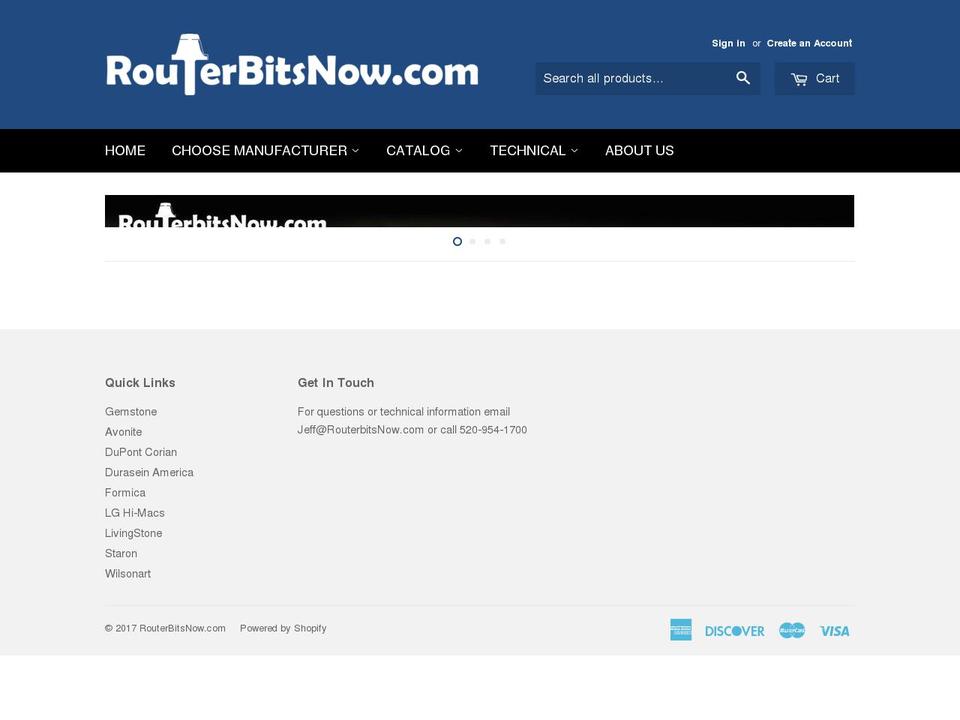 routerbitsnow.com shopify website screenshot