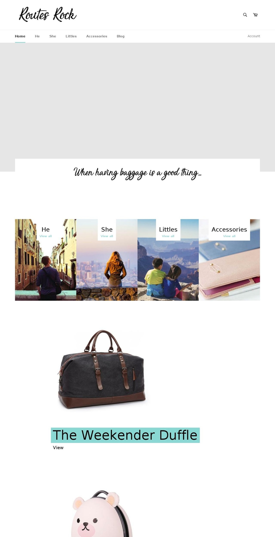 routesrock.com — Shopify storefront screenshot