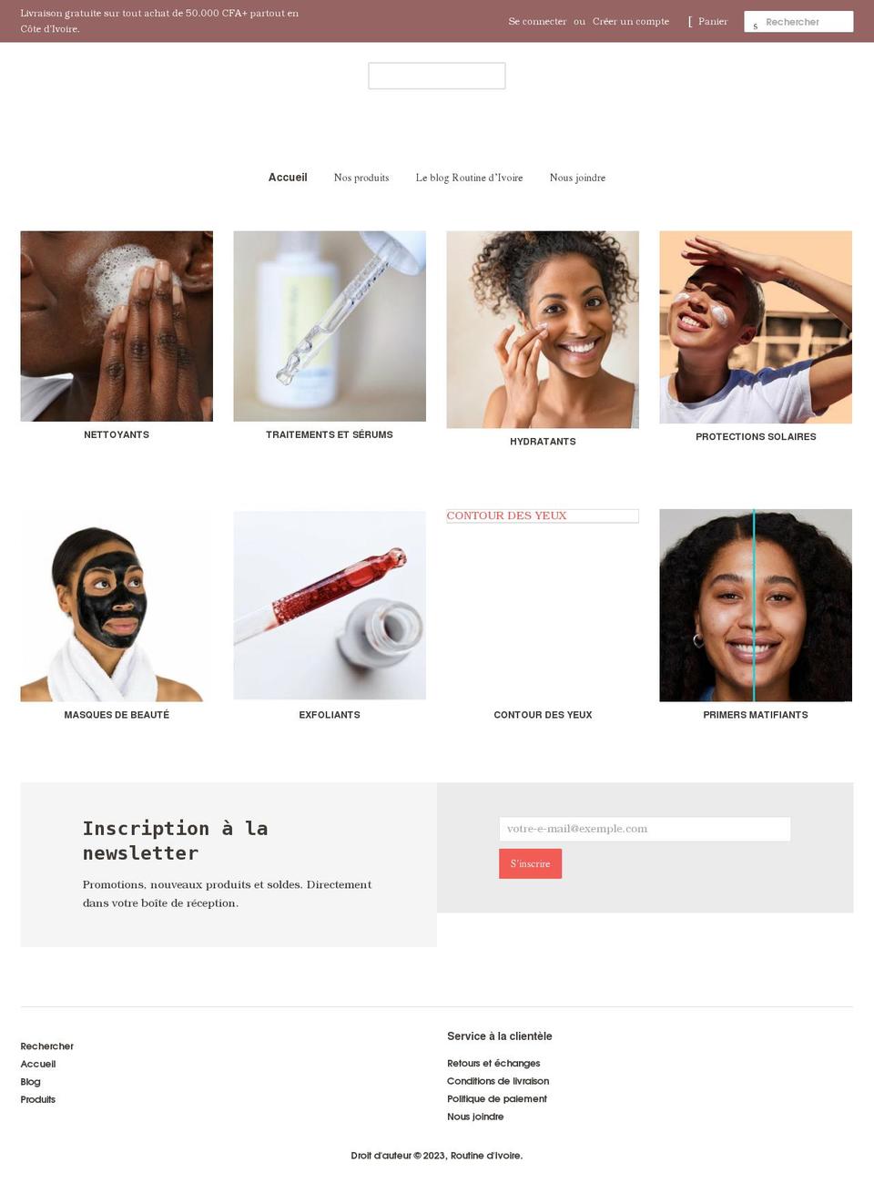 routine-divoire.com shopify website screenshot