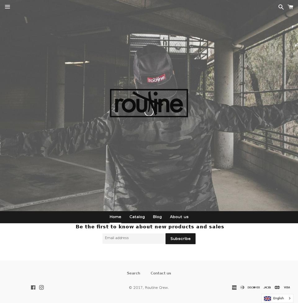 routinecrew.com shopify website screenshot