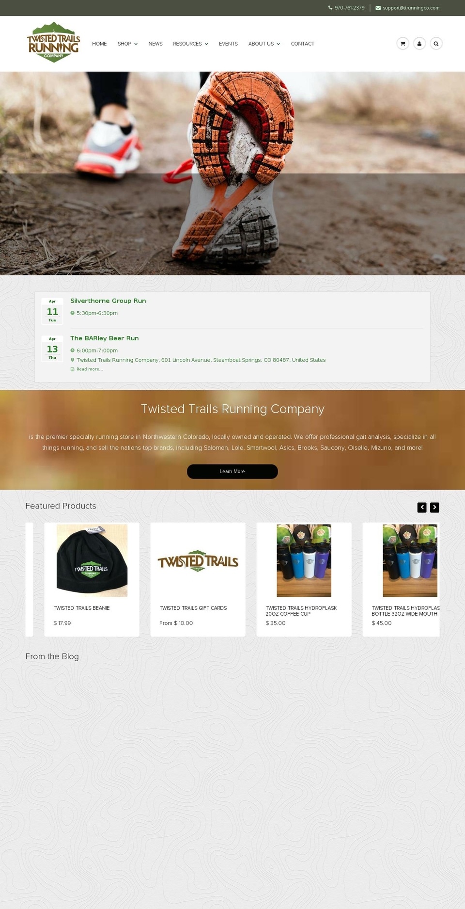 routtcountyrunning.com shopify website screenshot