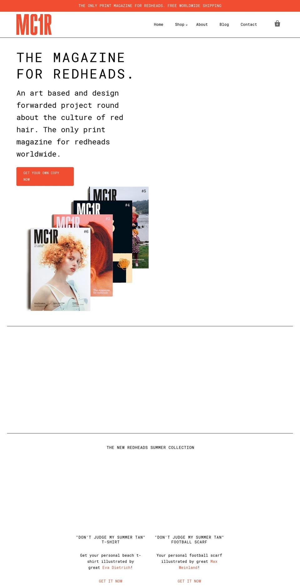roux-redheads.com — Shopify storefront screenshot