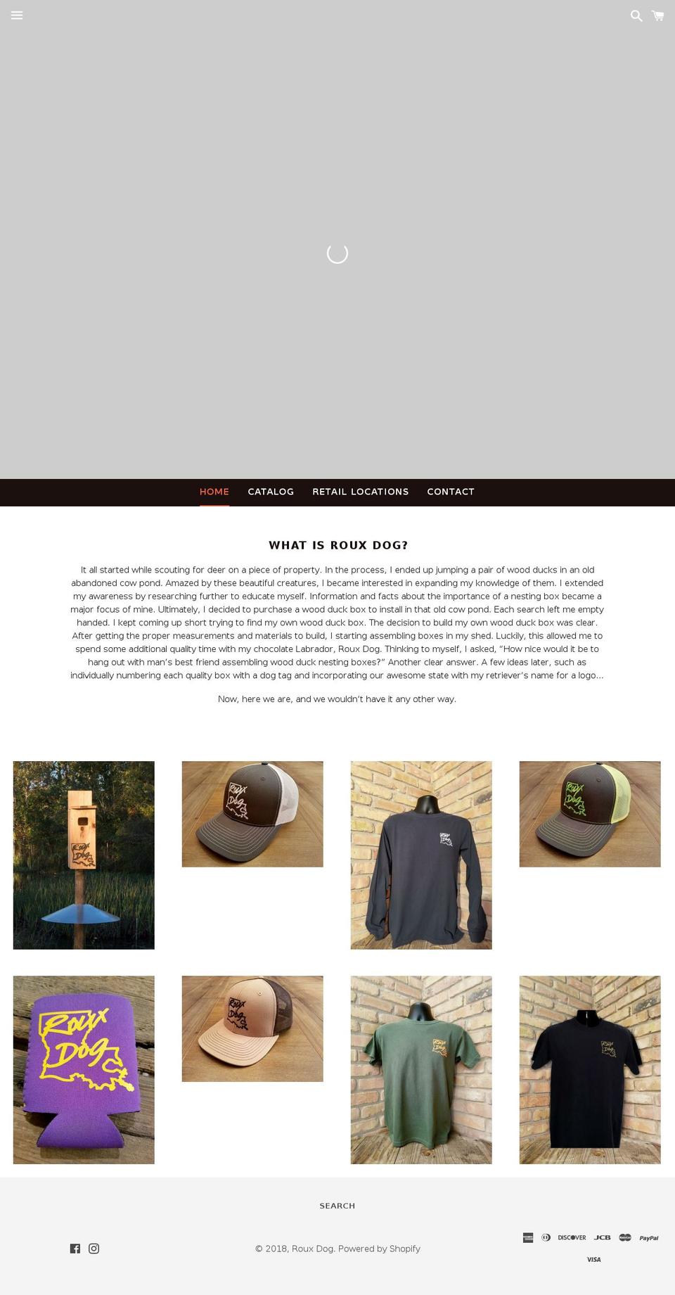 rouxdogla.com shopify website screenshot
