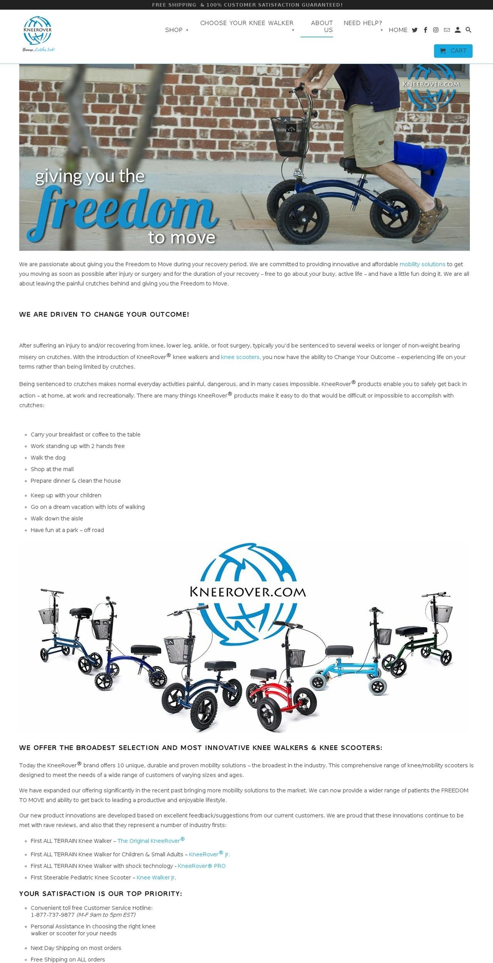 rovermobility.com — Shopify storefront screenshot