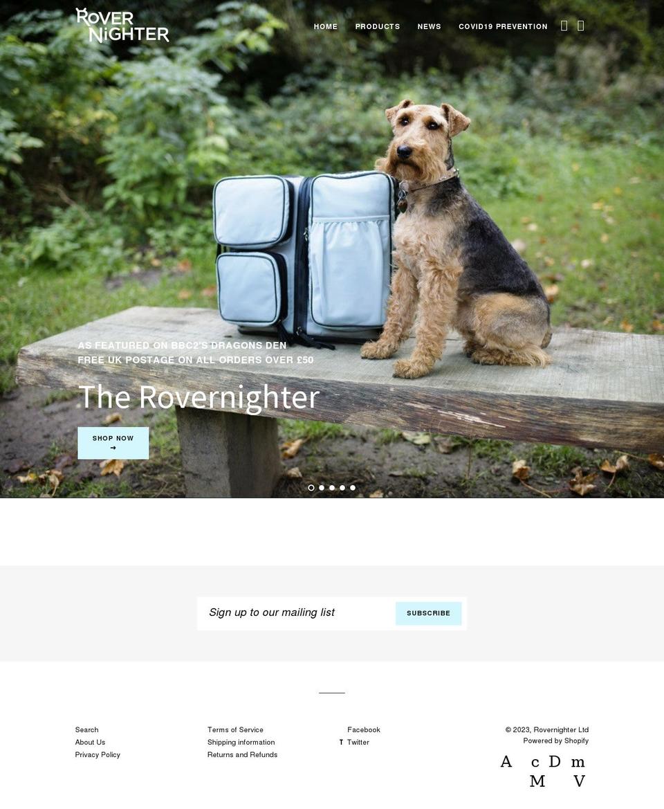 rovernighter.co.uk shopify website screenshot